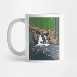 Rustic Falls on Cascade Creek in Moran State Park Washington State WPA Poster Art Mug